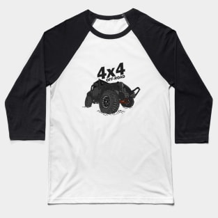 4x4 Off Road Jeep Black Baseball T-Shirt